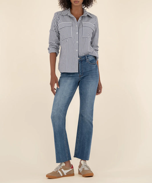 KELSEY HIGH RISE FAB AB ANKLE FLARE