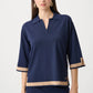 COLOR BLOCK SWEATER TOP 253909