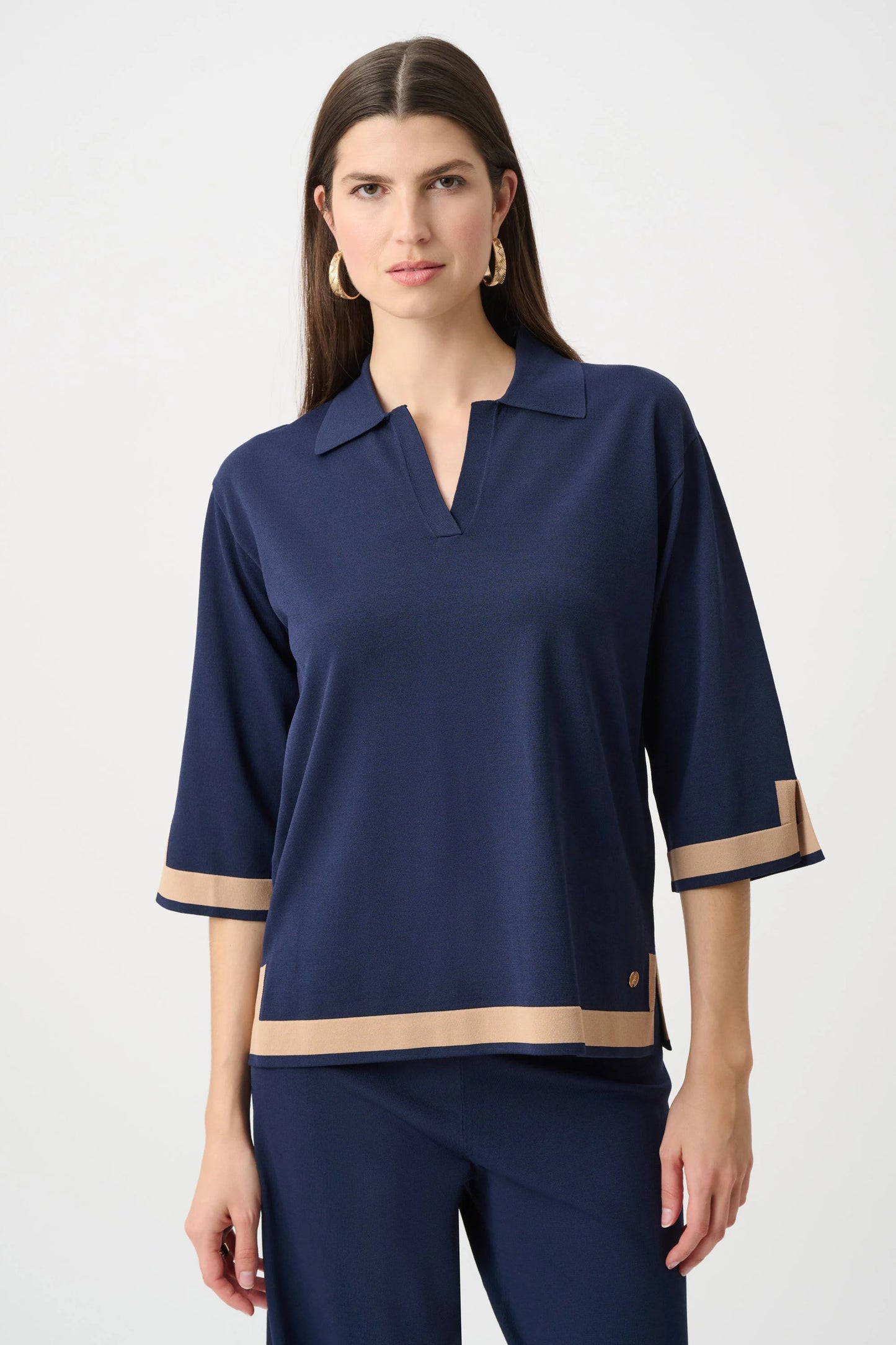 COLOR BLOCK SWEATER TOP 253909