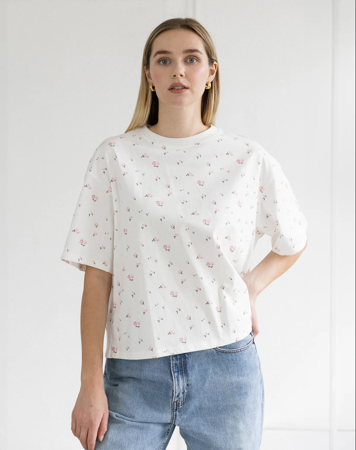 FLORAL BOXY TEE