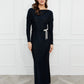 LONG SLEEVE GOWN WITH BOW