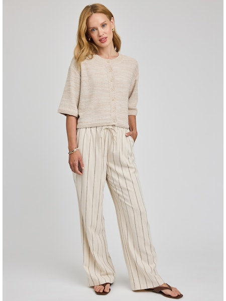FINLEY STRIPED LINEN BLEND PANT