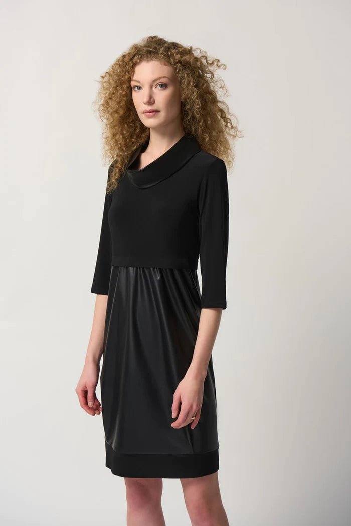 JOSEPH RIBKOFF FAUX LEATHER COCOON DRESS 233091 Elite Bridal and Fashion Boutique JOSEPH RIBKOFF FAUX LEATHER COCOON DRESS 233091 Elite Bridal and Fashion Boutique