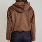 THE KELLY HOODED SUEDE BOMBER
