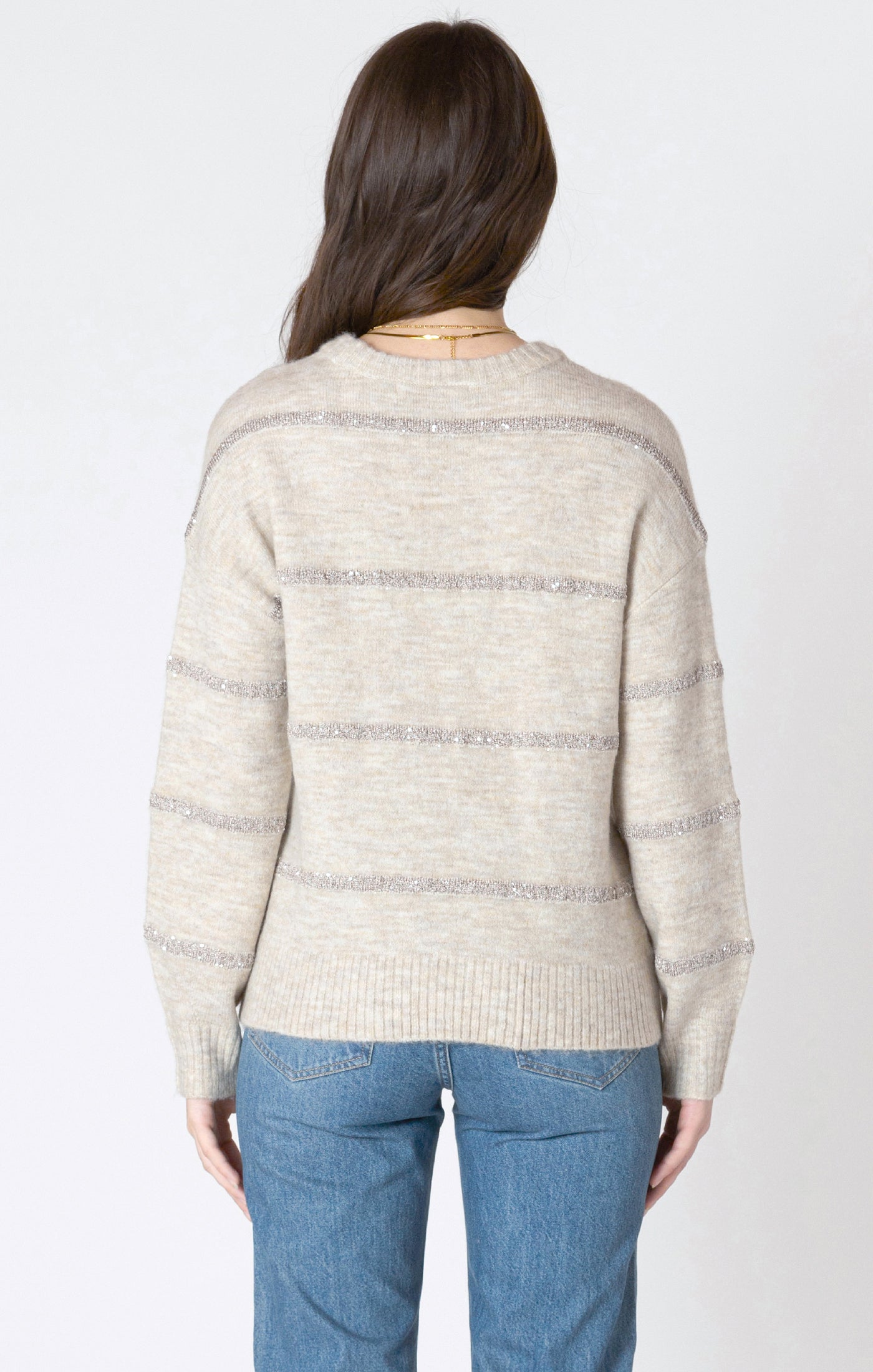 THE BELLE SEQUIN STRIPE SWEATER