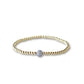 LENNY & EVA 3MM GOLD W/SILVER SPARKLE BALL STRECTH BRACELET