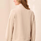 THE OLIVIA  MOCK NECK FULL ZIP CARDIGAN