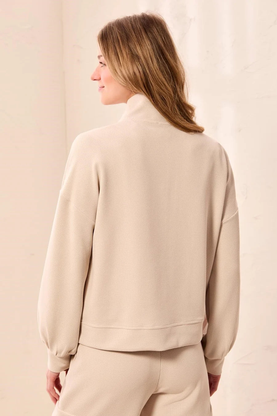 THE OLIVIA  MOCK NECK FULL ZIP CARDIGAN