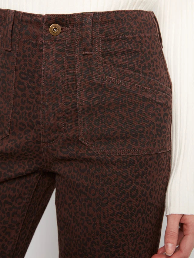 CECE CROPPED WIDE LEG TWILL PANTS