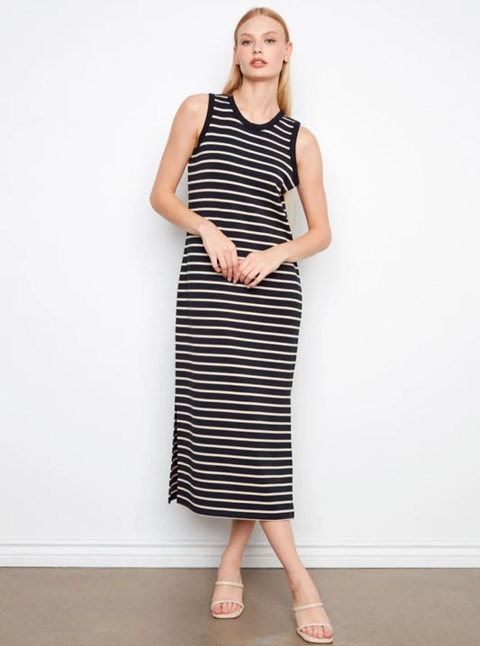 THE CAPPIS SLEEVELESS STRIPED DRESS
