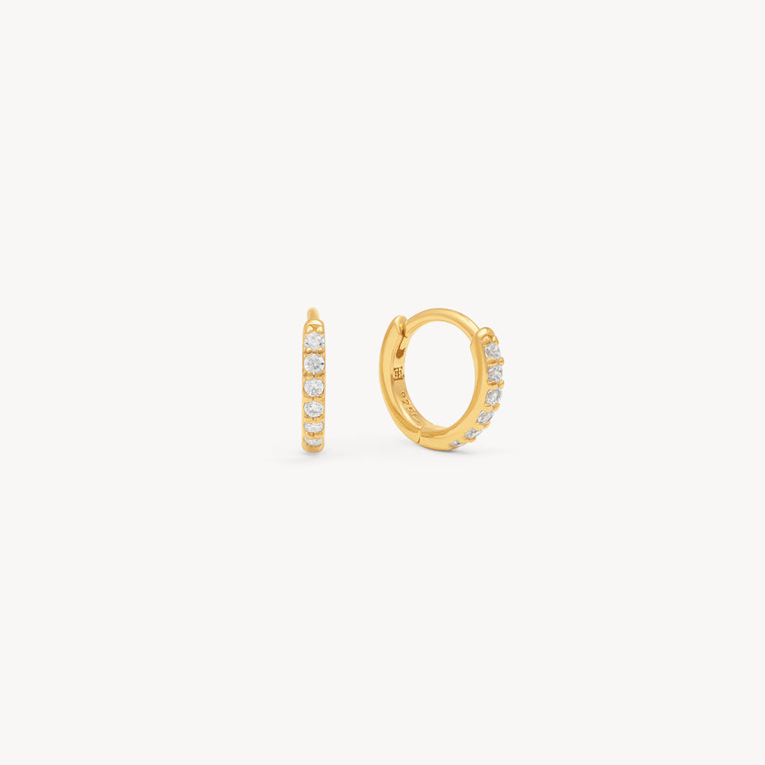 HILLBERG EXTRA SMALL PAVE HOOP