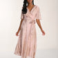 PLEATED SHORT SLEEVE DRESS 268305