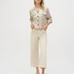 FOILED LINEN BLEND SHORT SLEEVE BOXY JACKET 252921