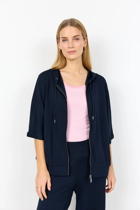 BANU 282 S/S ZIP UP HOOD SWEATER