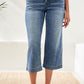 AUDREY BUTTON FLY CROP JEANS