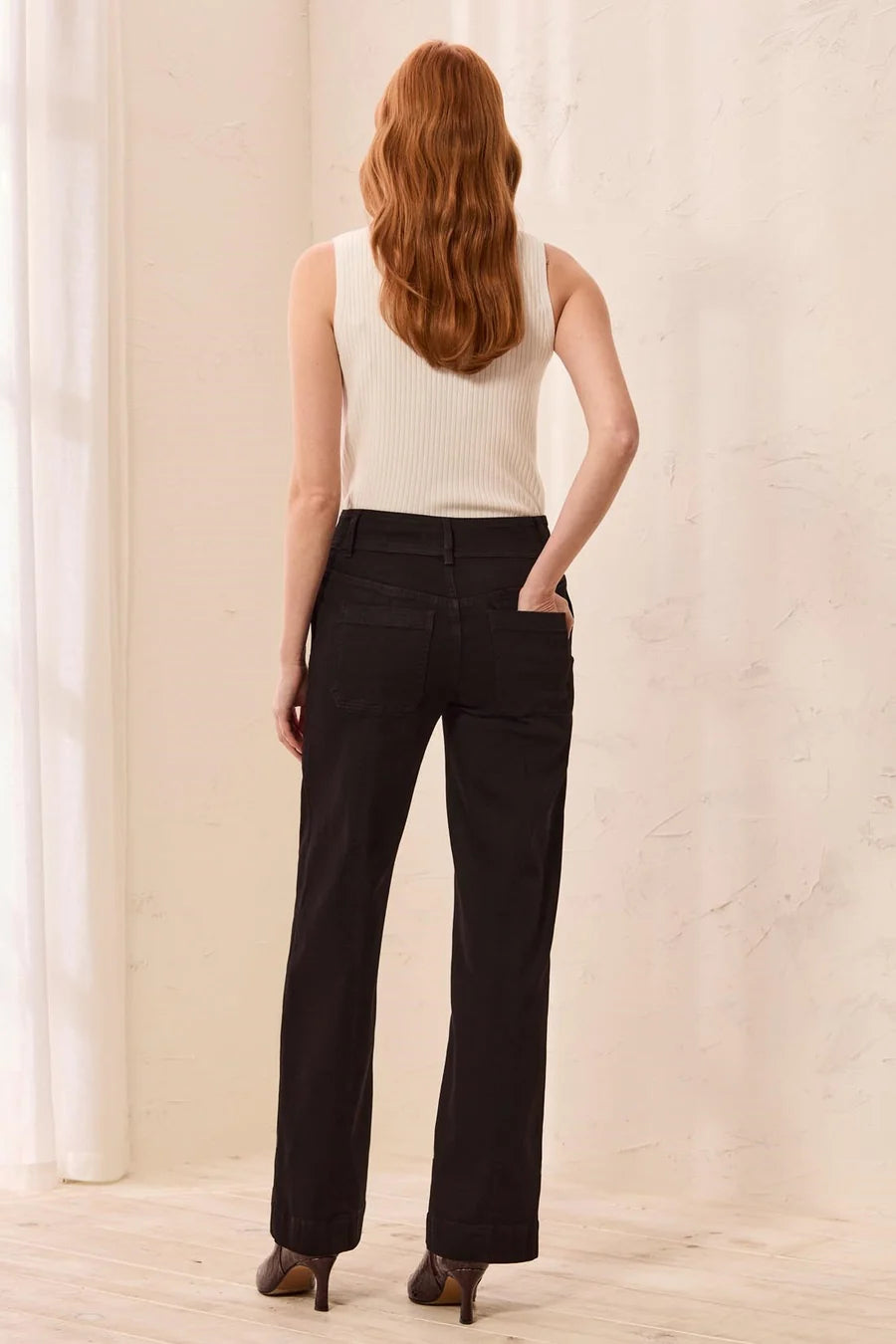 AUDREY HUGGING WIDE DENIM TROUSER