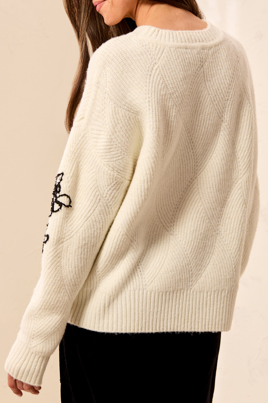 THE MERI L/S EMBRIDERY SWEATER