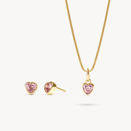 HILLBERG ADORE STUD AND NECKLACE SET