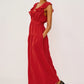 BEAUX RUFFLE FRONT MAXI DRESS