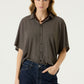 THE LUE BUTTON UP S/S TOP