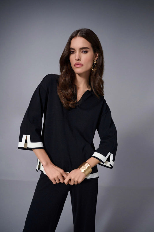 COLOR BLOCK SWEATER TOP 253909