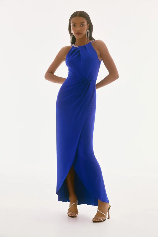 Silky Knit Halter Gown 251709