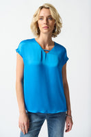 SATIN SHORT SLEEVE TOP 242123