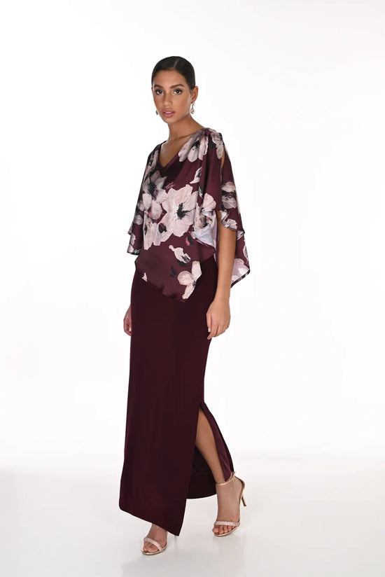 LYMAN KNIT LONG OVERLAY GOWN