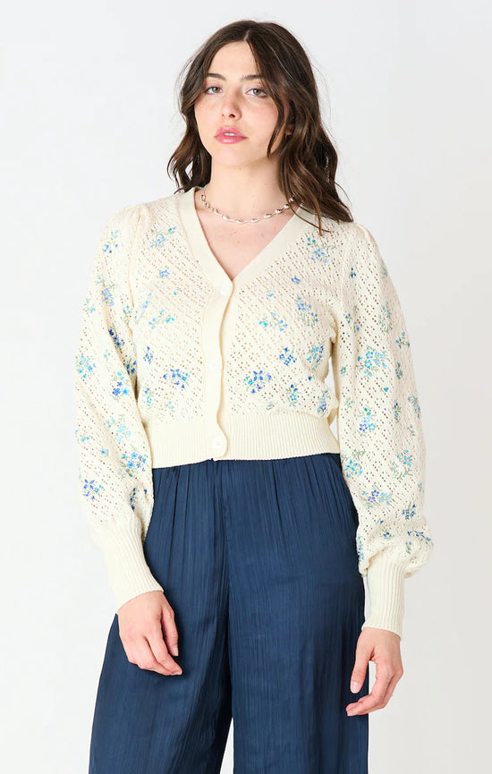 PARIS POINTELLE EMBROIDERED CARDI 2527256
