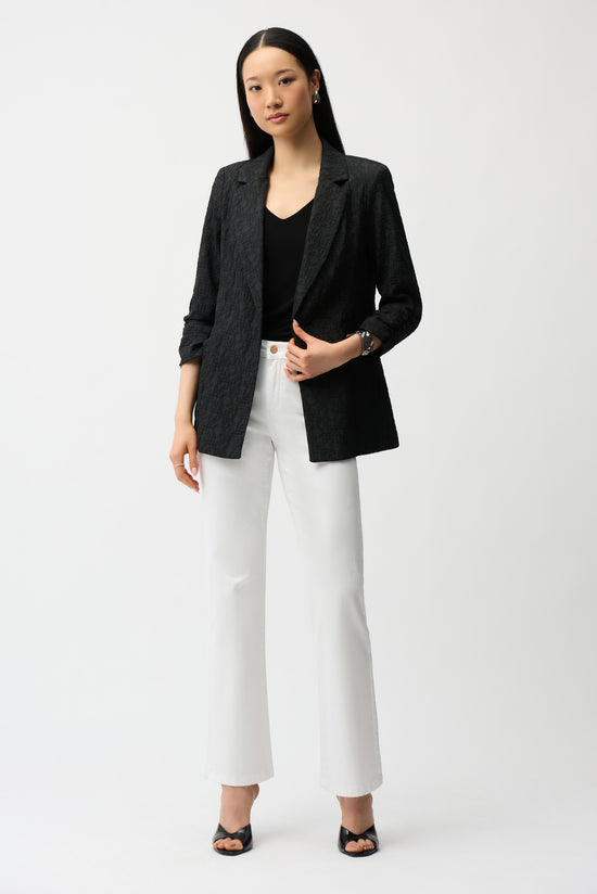 WOVEN JACQUARD BOXY BLAZER 242034