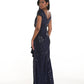 LONG SEQUIN SHORT SLEEVE GOWN 259188