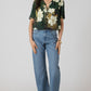 THE LAINEY BUTTON FRONT RUFFLE TRIM BLOUSE