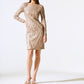 PLACEMENT SEQUIN SHEATH DRESS 243774
