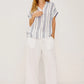 TUSCANY BUTTON FRONT PLACKET TOP