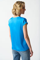 SATIN SHORT SLEEVE TOP 242123