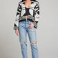 CALLI CROPPED PATTERNED CARDI S3542