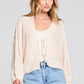 KIAH TIE FRONT SWEATER