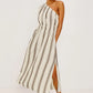 SELANI ONE SHOULDER LADDER WAIST DRESS