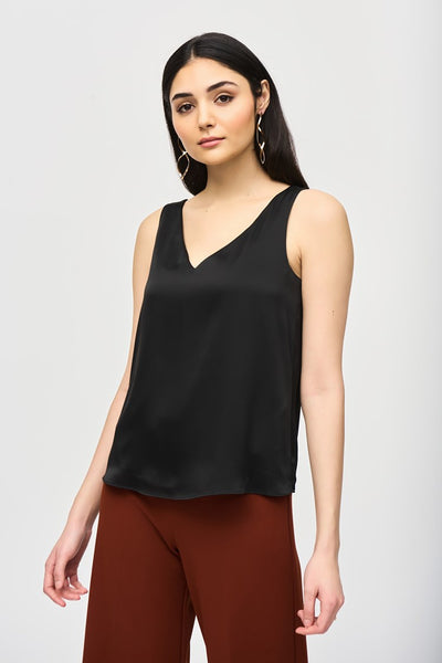 SATIN STRAIGHT SLEEVELESS TOP 243110