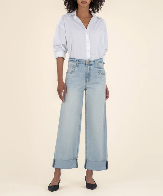 GWEN HIGH RISE WIDE LEG ROLL UP KP2202MA1