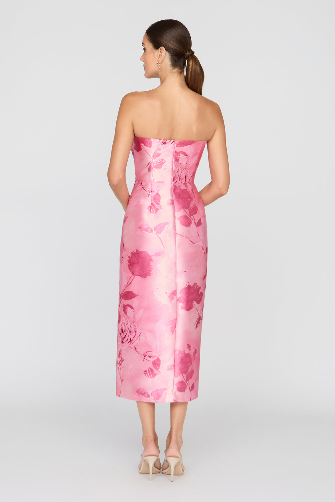 ADDISON TEA LENGTH STRAPLESS DRESS
