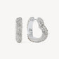 HILLBERG AND BERK SPARKLE HEART HOOP EARRINGS
