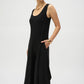 Silky Knit Wide-Leg Sleeveless Jumpsuit 252056