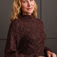 TRIBAL FUNNEL NECK OVERSIZE SWEATER 5583O