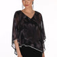 OVERLAY TOP WITH SPARKLE TRIM AND PATTERN 269149