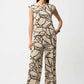 Recycled Woven Abstract Print Boxy Top 261125