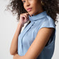 RECYLCED SATIN TURTLENECK TOP