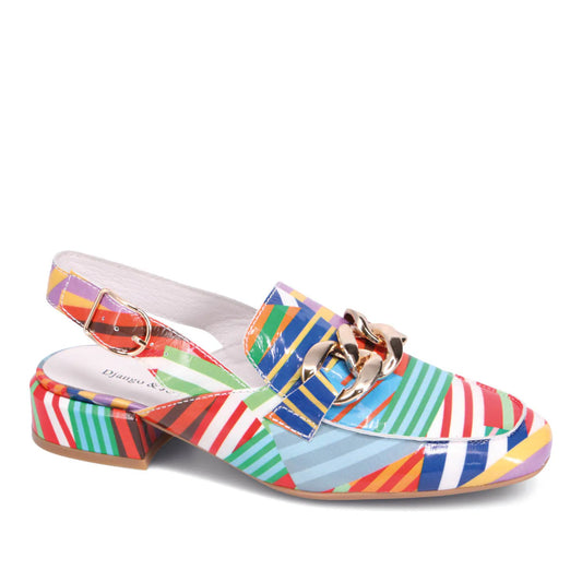 VABOR STRIPE PATENT SLINGBACK