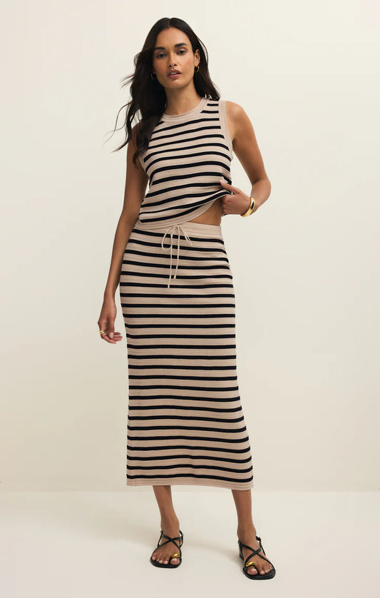 EMORI STRIPED SKIRT