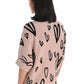 MOCK NECK SHORT SLEEVE HEART SWEATER